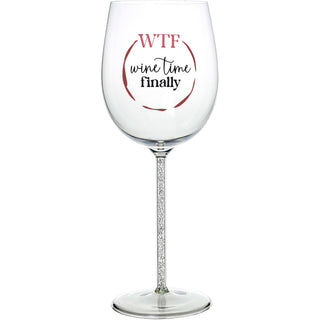 Wine Time Finally Gift Boxed 17 oz Wine Glass