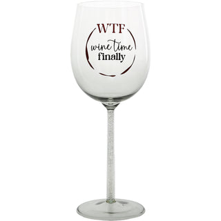 Wine Time Finally Gift Boxed 17 oz Wine Glass