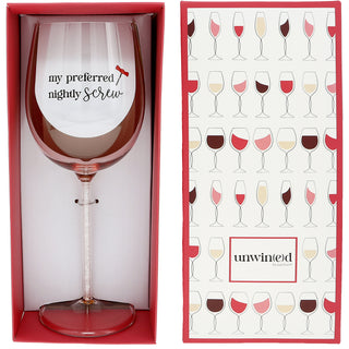 Nightly Screw Gift Boxed 17 oz Wine Glass