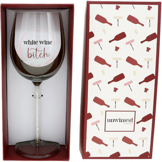 White Wine Bitch Gift Boxed 17 oz Wine Glass