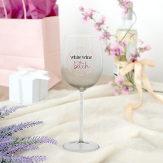 White Wine Bitch Gift Boxed 17 oz Wine Glass