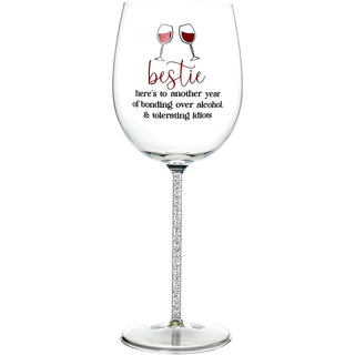 Bestie Gift Boxed 17 oz Wine Glass