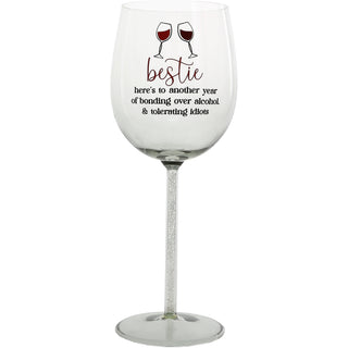 Bestie Gift Boxed 17 oz Wine Glass