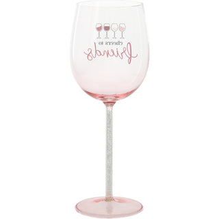 Cheers To Friends Gift Boxed 17 oz Wine Glass