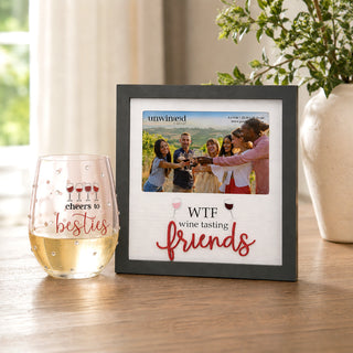 Wine Tasting Friends 7.75" x 8.25" Frame (Holds 6" x 4" Photo)