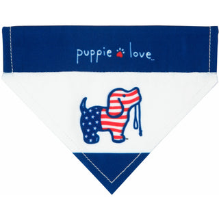 USA 7" x 5" Canvas Slip on Pet Bandana