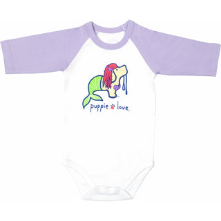 Mermaid 3/4 Length Purple Sleeve Onesie