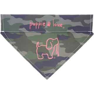 Camo 12" x 8" Canvas Slip on Pet Bandana