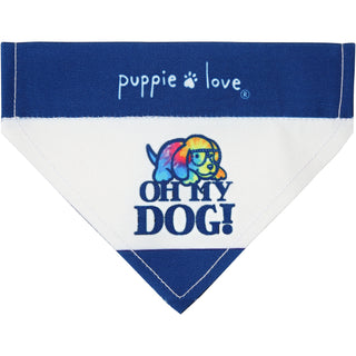 Oh My Dog! 7" x 5" Canvas Slip on Pet Bandana