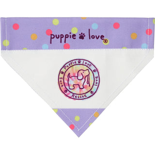 PinkTie Dye Filled Logo 12" x 8" Canvas Slip on Pet Bandana