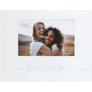 Grateful 9.25" x 7.25" Glass Frame (Holds 6" x 4" Photo)