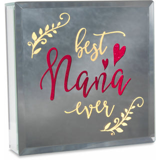 Nana 6" Lit-Mirrored Plaque