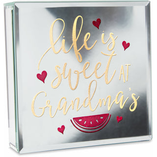 Grandma 6" Lit-Mirrored Plaque