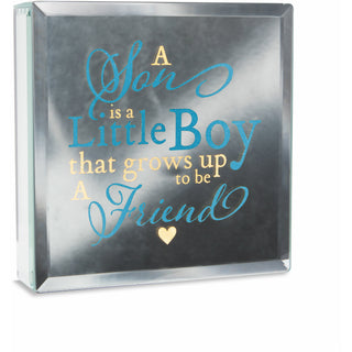 Little Boy 6" Lit-Mirrored Plaque