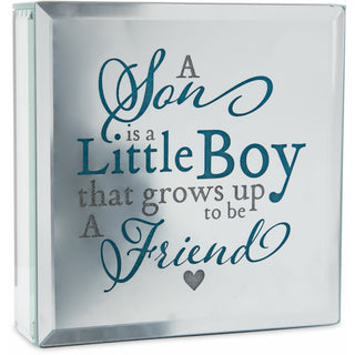 Little Boy 6" Lit-Mirrored Plaque