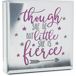 Fierce 6" Lit-Mirrored Plaque