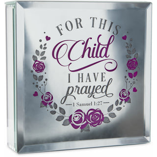 Child 6" Lit-Mirrored Plaque