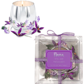 Nana
Purple Flower 3.5 oz 100% Soy Wax Candle Scent: Jasmine