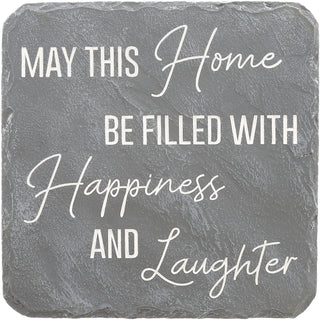 Happiness & Laughter 7.75" x 7.75" Garden Stone