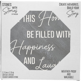 Happiness & Laughter 7.75" x 7.75" Garden Stone