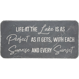 Life at the Lake 16" x 7.75" Garden Stone