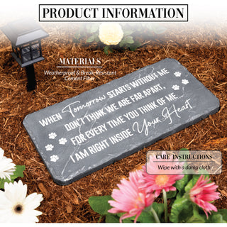 Pet Memorial 16" x 7.75" Garden Stone