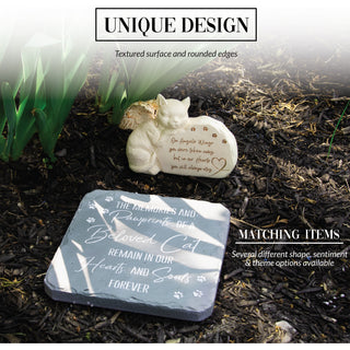 Cat Memorial 7.75" x 7.75" Garden Stone