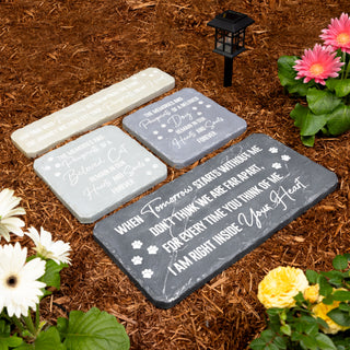 Cat Memorial 7.75" x 7.75" Garden Stone