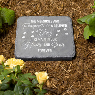 Dog Memorial 7.75" x 7.75" Garden Stone