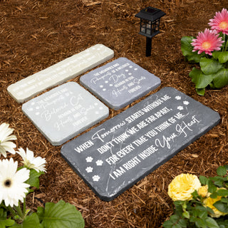 Dog Memorial 7.75" x 7.75" Garden Stone