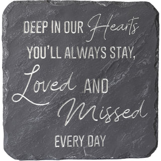 Loved & Missed 7.75" x 7.75" Garden Stone