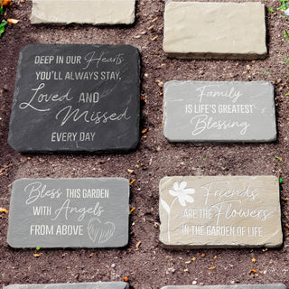 Loved & Missed 7.75" x 7.75" Garden Stone