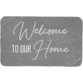 Welcome 7" x 4.25" Garden Stone