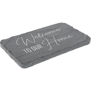 Welcome 7" x 4.25" Garden Stone