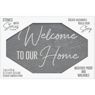 Welcome 7" x 4.25" Garden Stone