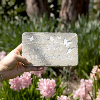 Butterflies 7" x 4.25" Garden Stone