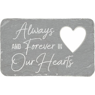 Forever In Our Hearts 7" x 4.25" Garden Stone