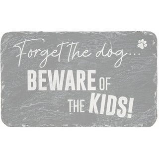 Beware Of The Kids 7" x 4.25" Garden Stone