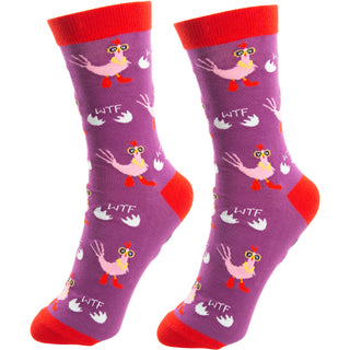 Cluck Off M/L Unisex Cotton Blend Sock