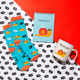 Snailed It M/L Unisex Cotton Blend Sock