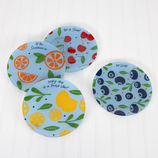 Cherries 8" Glass Appetizer Plate