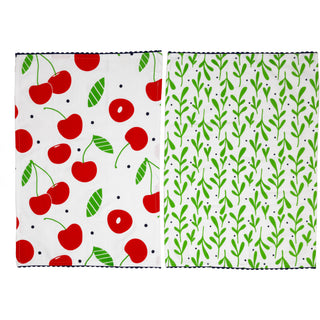 Cherries Tea Towel Gift Set (2 - 20" x 28")