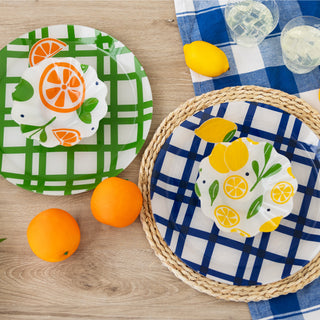 Oranges 11.5" Glass Platter with Bowl