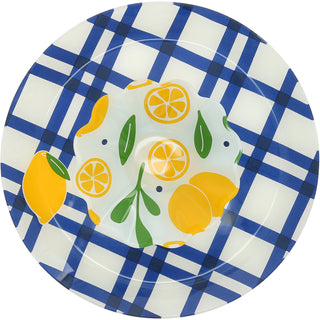 Lemons 11.5" Glass Platter with Bowl