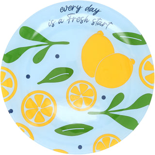 Lemons 8" Glass Appetizer Plate