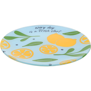 Lemons 8" Glass Appetizer Plate