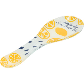 Lemons 9.25" Glass Spoon Rest