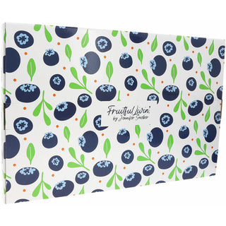 Blueberries 16.75" x 11" Glass Serving Tray