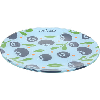 Blueberries 8" Glass Appetizer Plate