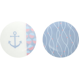 Lake 8" Glass Appetizer Plates (Set of 2)